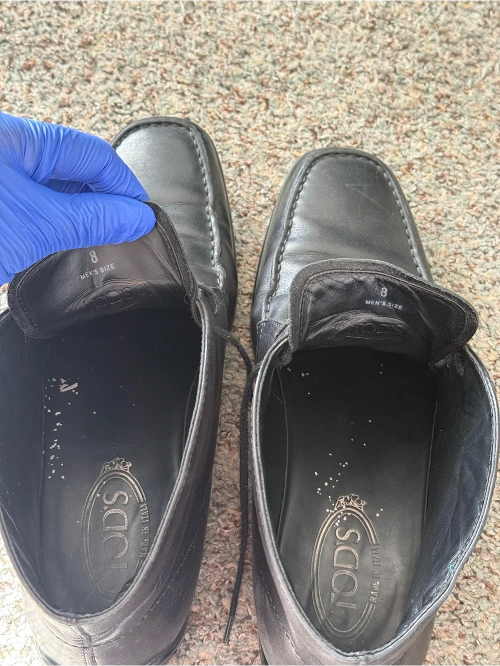 Tods Black Leather Chukka Boots size 8
